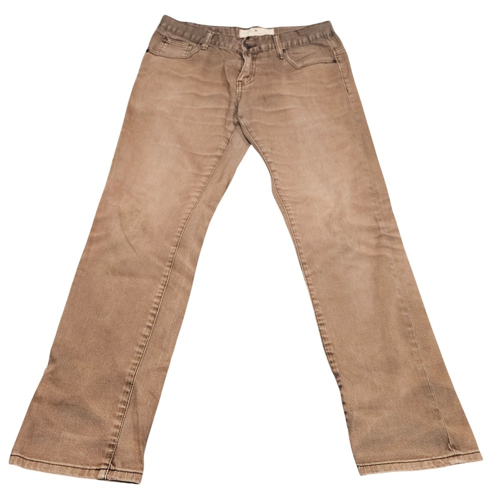 Ambig Jeans Mens 34x32 (Tagged 33)‎ Brown Straight Leg Gripper Skate Grunge Y2K